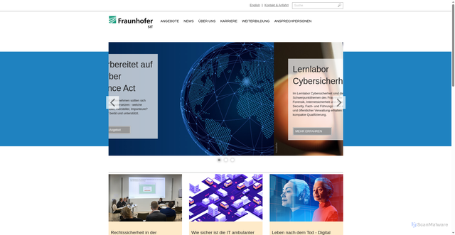 Security scan screenshot of https://www.sit.fraunhofer.de/