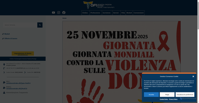Security scan screenshot of https://www.ofiveneziapadovarovigo.it/