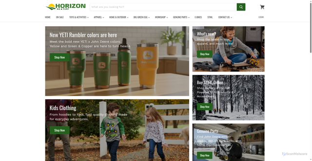 Security scan screenshot of https://horizonagturf-store.com