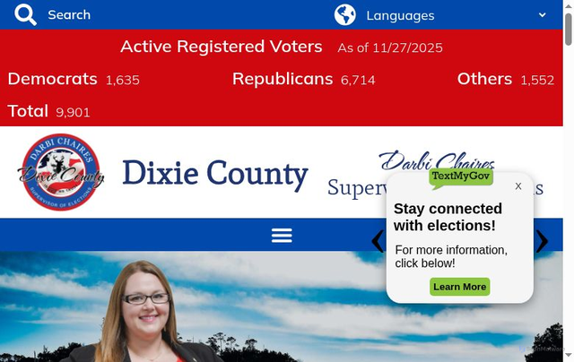 Security scan screenshot of https://dixievotes.gov/