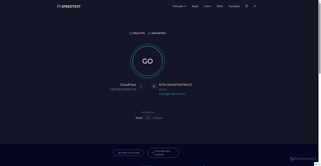 Security scan screenshot of https://sweet-silence-8214.d88cff4ed3.workers.dev/fr