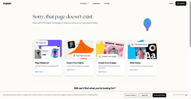 Security scan screenshot of https://api.maker.co