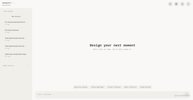 Security scan screenshot of https://momentai-design-m3lax8bzs2.edgeone.dev/
