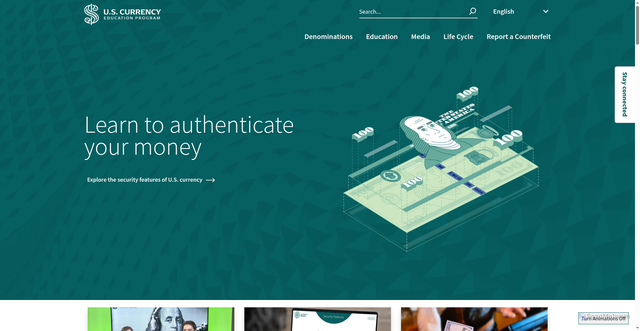 Security scan screenshot of https://www.uscurrency.gov/index.html
