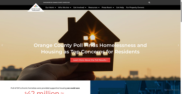 Security scan screenshot of https://unitedtoendhomelessness.org