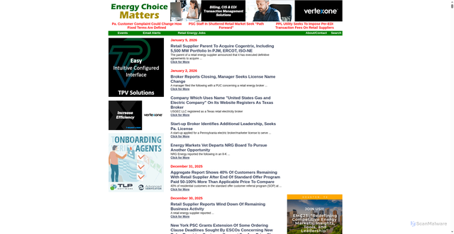 Security scan screenshot of https://www.energychoicematters.com