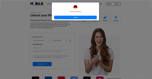 Security scan screenshot of https://mobileunlocked.com