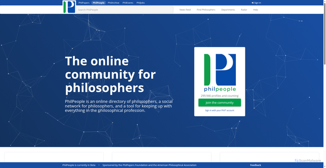 Security scan screenshot of https://philpeople.org