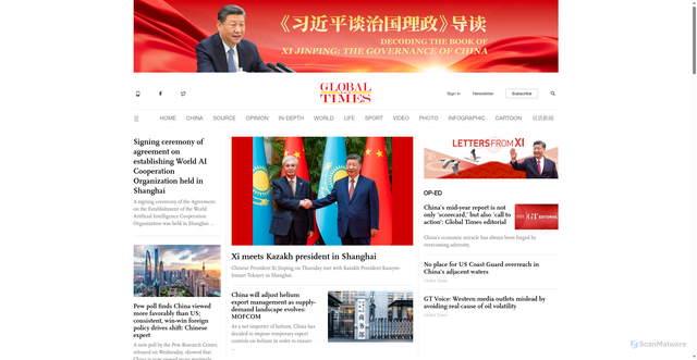 Security scan screenshot of https://globaltimes.cn