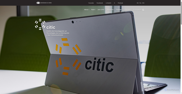 Security scan screenshot of https://citic.udc.es