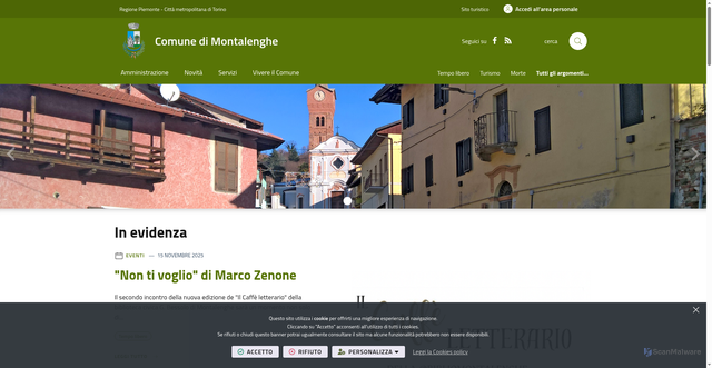 Security scan screenshot of https://www.comune.montalenghe.to.it/it-it/home