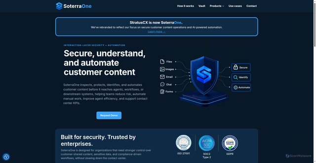 Security scan screenshot of https://stratuscx.com