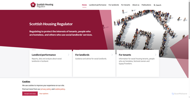 Security scan screenshot of https://www.housingregulator.gov.scot/