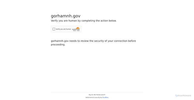 Security scan screenshot of https://gorhamnh.gov/