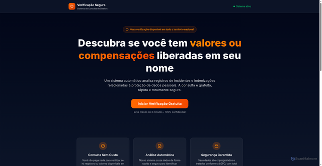 Security scan screenshot of https://consultadevalorescheck2025.vercel.app/