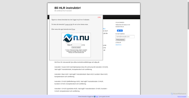Security scan screenshot of https://xn--hlr-instruktr-tmb.se