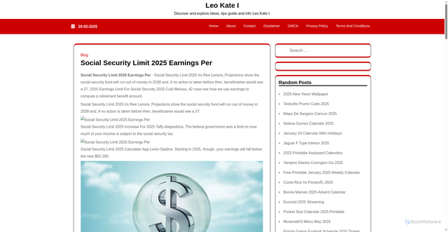 Security scan screenshot of https://leokatei.pages.dev/rcvan-social-security-limit-2025-earnings-per-qmihn/