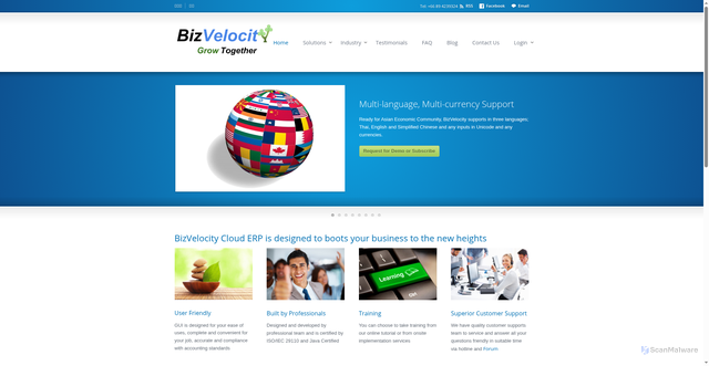 Security scan screenshot of https://bizvelocity.biz