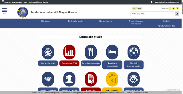 Security scan screenshot of https://www.fondazioneumg.it/servizi/notizie/notizie_homepage.aspx
