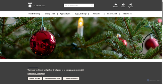 Security scan screenshot of https://www.solna.se/