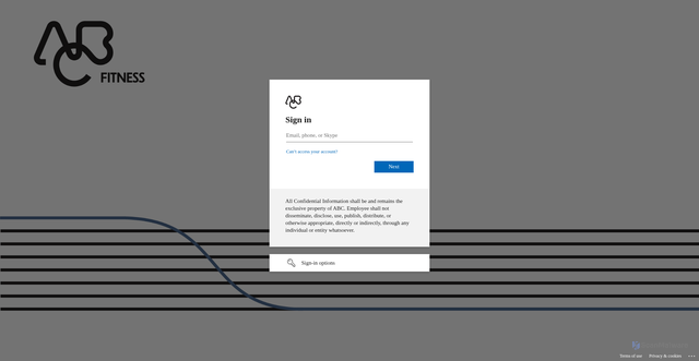 Security scan screenshot of https://abcfinancial.sharepoint.com