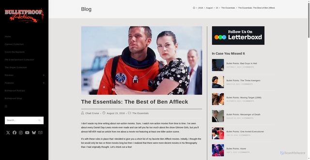 Security scan screenshot of https://www.bulletproofaction.com/2018/08/15/the-essentials-the-best-of-ben-affleck/