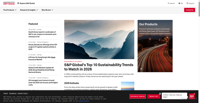 Security scan screenshot of http://www.spglobal.com/