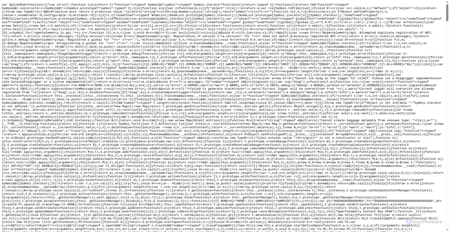 Security scan screenshot of https://cdn.signalfx.com/o11y-gdi-rum/v0.19.3/splunk-otel-web.js