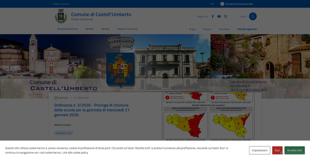 Security scan screenshot of https://comune.castellumberto.me.it/