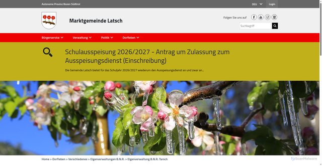 Security scan screenshot of https://www.gemeinde.latsch.bz.it/de/Eigenverwaltung_B_N_R_Tarsch_6