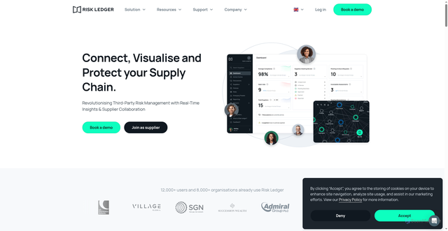 Security scan screenshot of https://riskledger.com