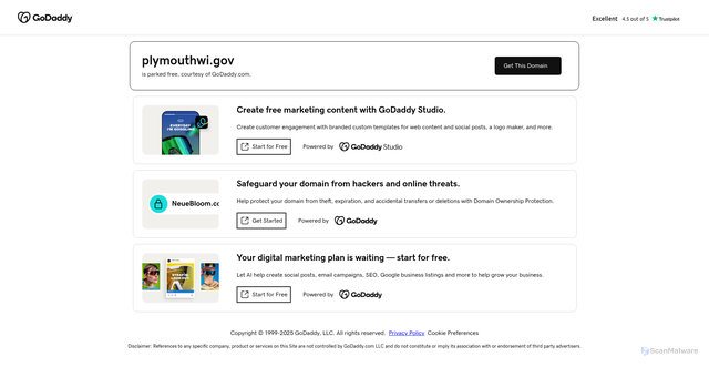 Security scan screenshot of https://plymouthwi.gov/