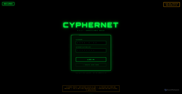 Security scan screenshot of https://cyphernet-u8adhetlz7.edgeone.dev/cyphernet.html