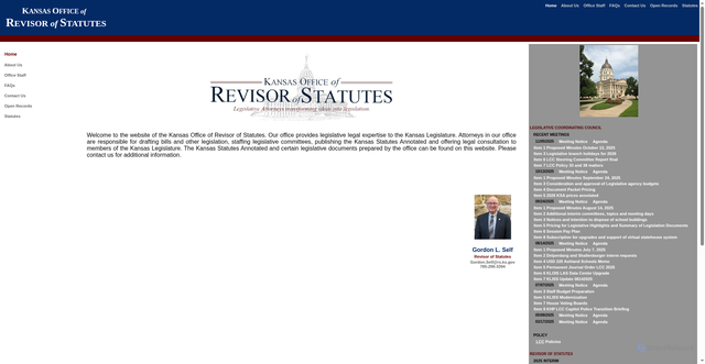 Security scan screenshot of https://ksrevisor.gov/