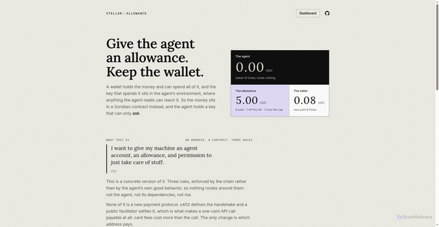 Security scan screenshot of https://stellar-allowance.vercel.app/