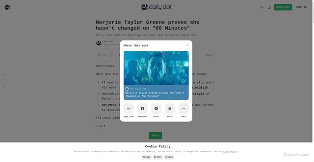 Security scan screenshot of https://newsletters.dailydot.com/p/why-is-jon-hamm-dancing-all-over?action=share