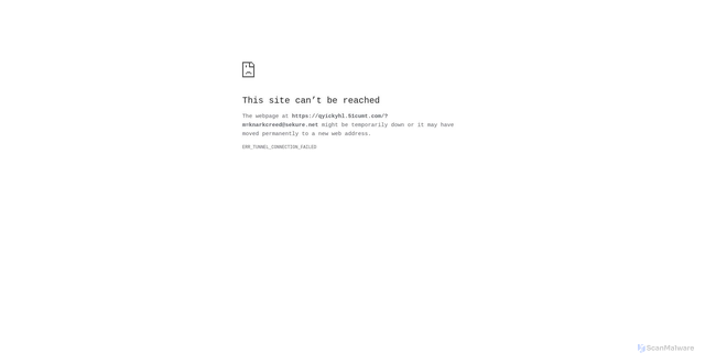Security scan screenshot of http://qyickyhl.51cumt.com/?m=knarkcreed@sekure.net