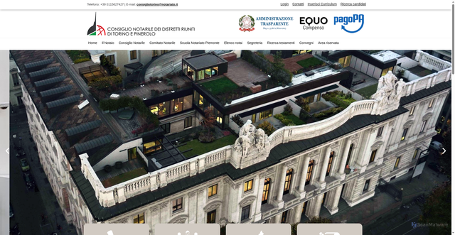 Security scan screenshot of https://www.consiglionotariletorino.it/