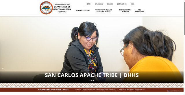 Security scan screenshot of https://scatdhhs.gov/