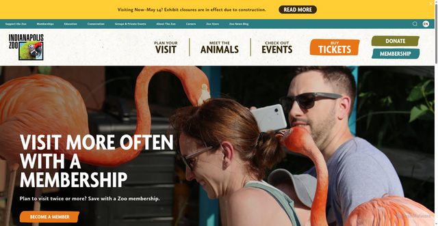 Security scan screenshot of https://www.indianapoliszoo.com/
