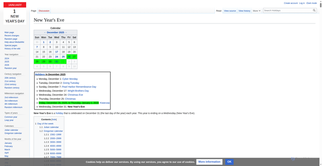 Security scan screenshot of https://holidays.miraheze.org/wiki/New_Year%27s_Eve