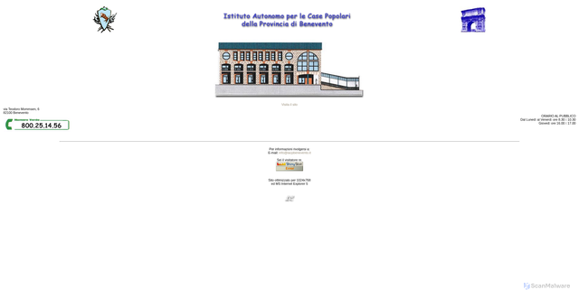 Security scan screenshot of http://iacpbenevento.it/