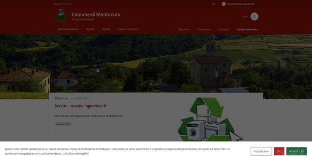 Security scan screenshot of https://comune.montacuto.al.it/