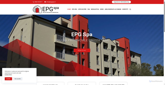 Security scan screenshot of https://www.epgspa.it/