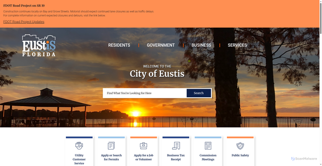 Security scan screenshot of https://www.eustis.org/