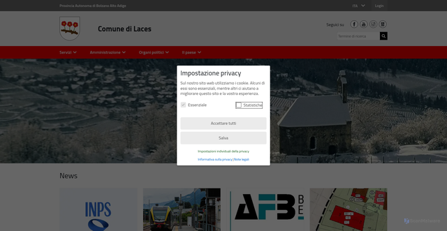 Security scan screenshot of https://www.gemeinde.latsch.bz.it/it