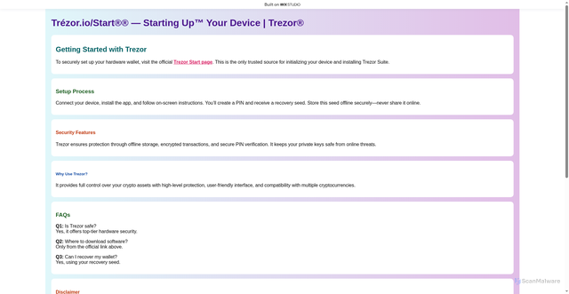 Security scan screenshot of https://homes-tarted-trexor.wixstudio.com/start