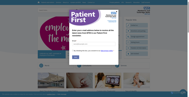 Security scan screenshot of https://www.mtw.nhs.uk/