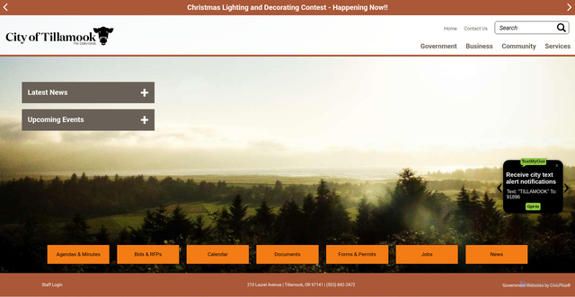 Security scan screenshot of https://tillamookor.gov/