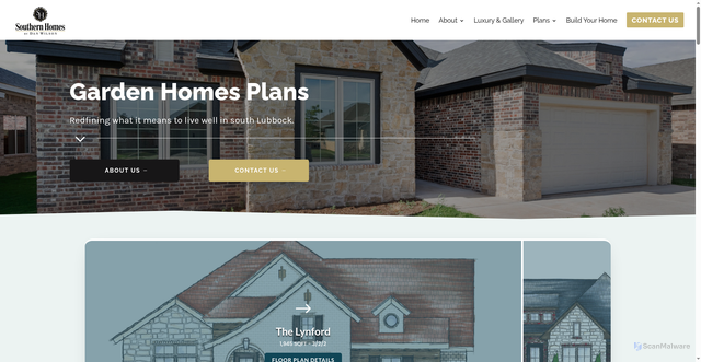 Security scan screenshot of https://southernhomes-update-dev-919222.emwdev.com/garden-homes-plans/